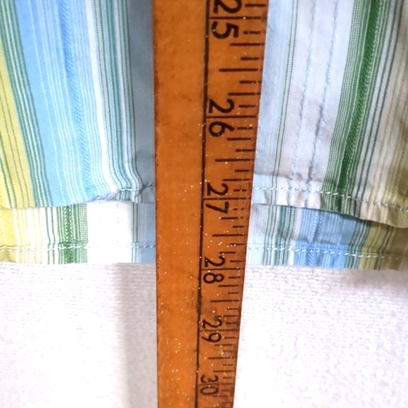 Tommy Bahama Men's Long Sleeve Button Down Shirt Blue Green Stripe Size XL EUC - Picture 7 of 11